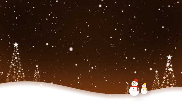 雪人在飘雪中行走图片下载