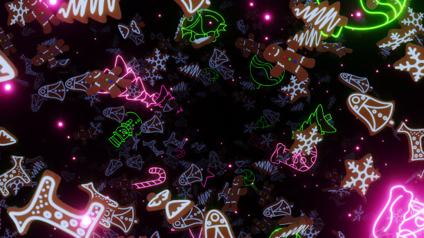 姜饼曲奇复古派对之夜图片下载