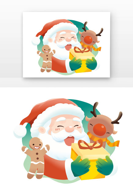 圣诞老人和圣诞物品图片下载