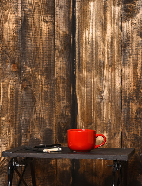 茶或咖啡杯，可带抄写本和笔饮用图片下载