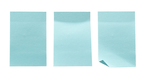 新旧条件下的蓝色便利贴图片下载