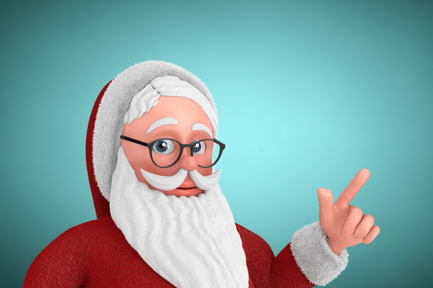 卡通小男孩少年人物吉祥物用手指指着绿色的黑板。3d渲染图片下载