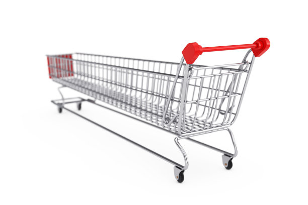 超长和大型购物车推车。3d渲染图片下载