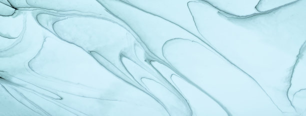 抽象流体艺术背景浅蓝色。液体的大理石。丙烯画在画布与天空梯度和飞溅。图片下载