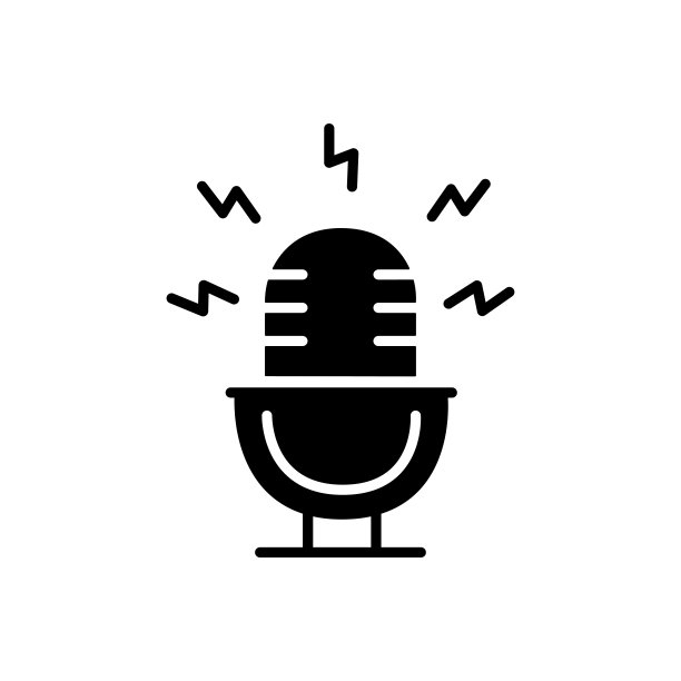 麦克风轮廓图标。辛博尔语音记录。音频麦克风标志图片下载