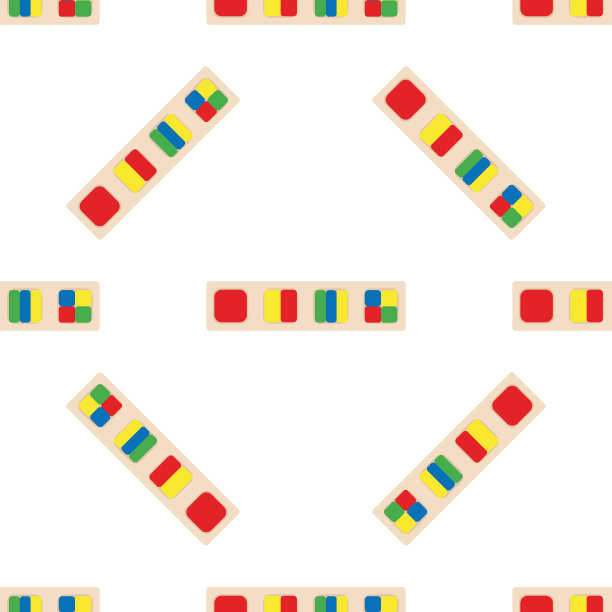 儿童木制玩具游戏。婴儿无缝图案与蒙台梭利主题。学龄前儿童益智玩具。早期儿童发展的蒙台梭利系统。图片下载