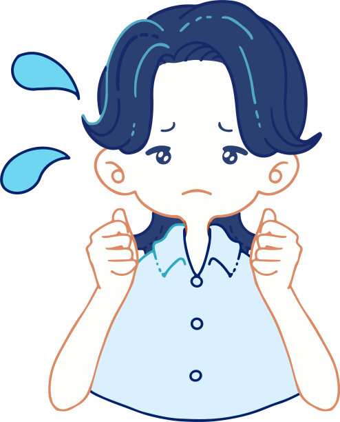 一个匆忙/忧虑的人的矢量插图图片下载