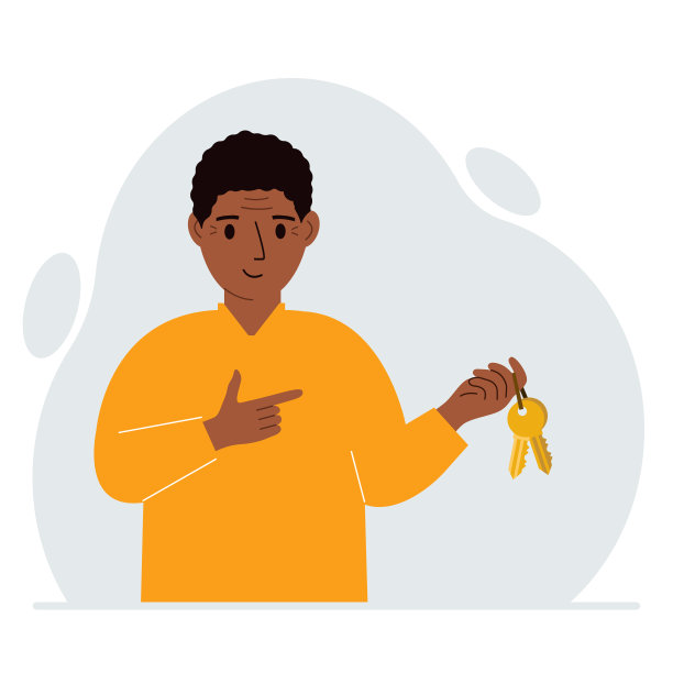 一个男人拿着一串金钥匙打开一扇锁着的门。知识还是成功的关键。图片下载