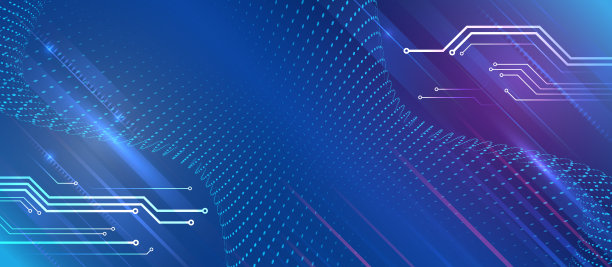 高科技矢量插画与各种技术元素。抽象的全球科学概念。蓝色背景的数字互联网通信。广泛的网络安全互联网和网络概念。图片下载