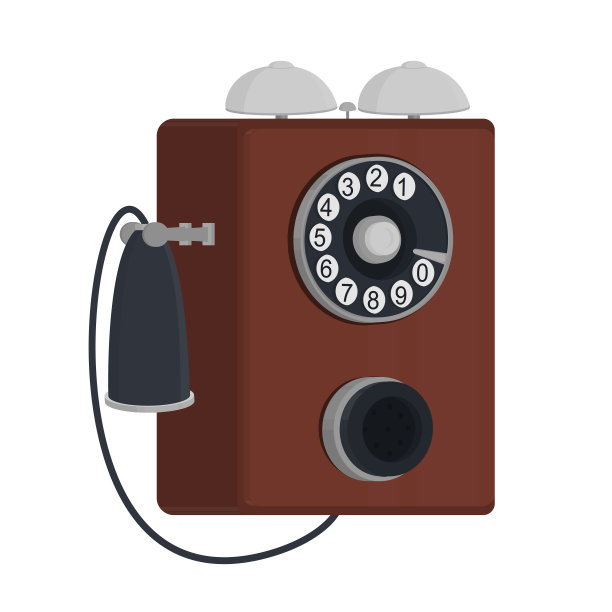 电话。给一部复古手机打电话图片下载