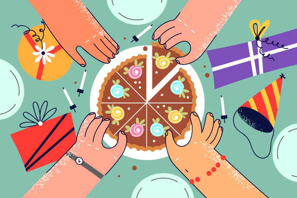 不同的人分享蛋糕图片下载