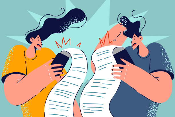 压力大的夫妇对付款清单感到沮丧图片下载