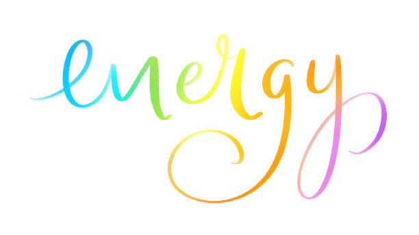 能量彩色刷字横幅图片下载