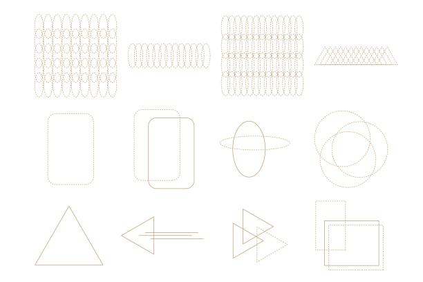 图形标签元素剪影符号图标极简主义剪纸收藏图片下载