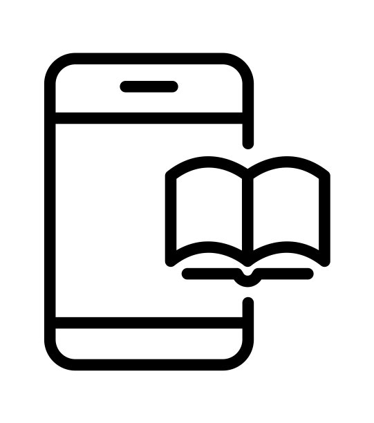 矢量线书和移动图标隔离在白色背景。为网站设计，手机应用，ui概述电话符号。书象形图。插图编辑中风图片下载