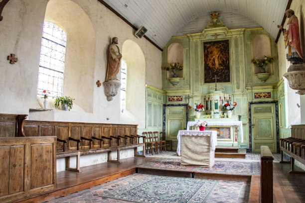 Canville-la-Roque。圣马洛的教堂。句柄。诺曼底图片下载