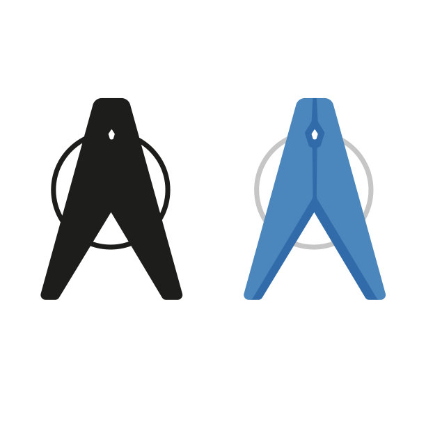 彩色钉子设置矢量插图孤立在白色背景上图片下载