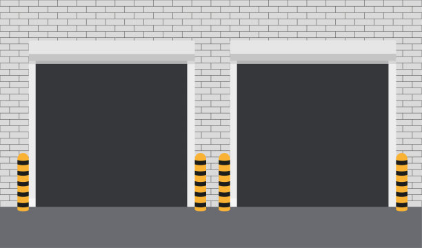 白色背景上的滚动百叶窗矢量门。矢量插图。图片下载