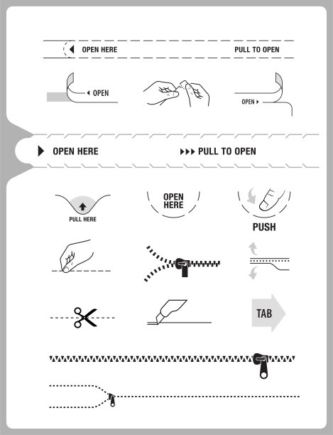 一组图标的开口，锁，撕裂缺口。图片下载