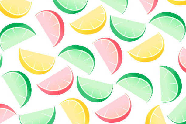 柠檬酸水果，柠檬，酸橙，橘子，柚子，柚子，橘子图案。美味多汁的柑橘片。用于包装，标签，标志，展示，横幅。矢量插图图标模式。异国情调。图片下载