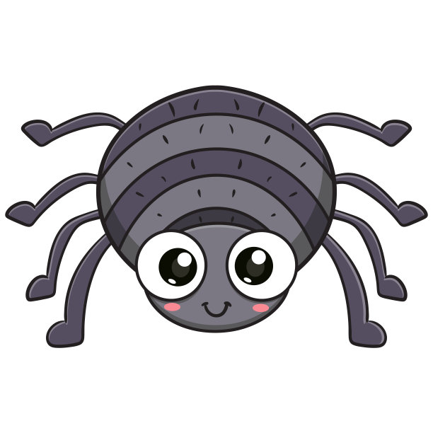 矢量插图可爱的蜘蛛卡通图片下载