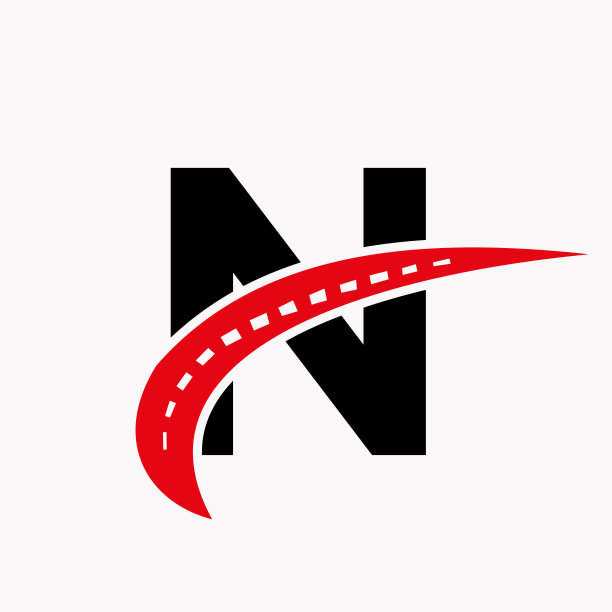 字母N交通标志，交通标志设计模板。汽车运动道路标志元素图片下载