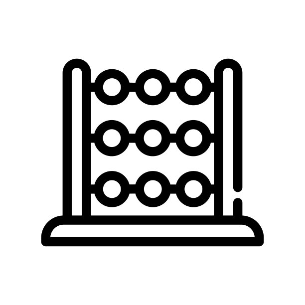 插图矢量图形的算盘图标模板设计图片下载