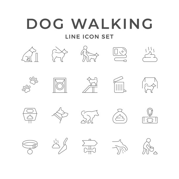 设置遛狗的线图标图片下载
