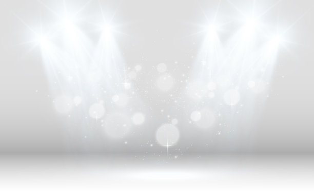 白色的场景与聚光灯。矢量插图。图片下载