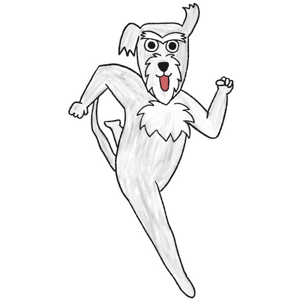 爱尔兰猎狼犬奔跑插图图片下载