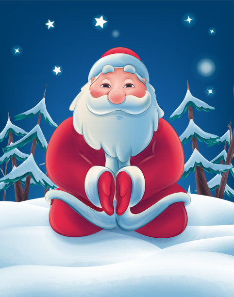 一套圣诞老人插图图片下载