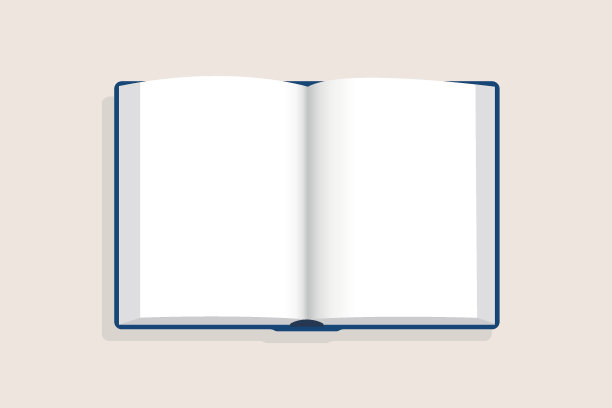 打开的书矢量插图，俯视图。空白的，打开的，白页的书。书，日记或笔记本模型与白纸空白页图片下载