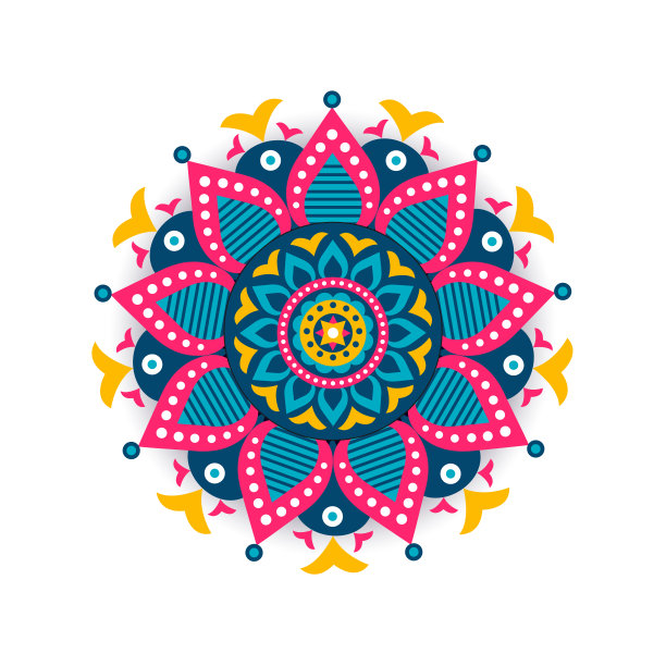 美丽多彩的曼荼罗背景图片下载