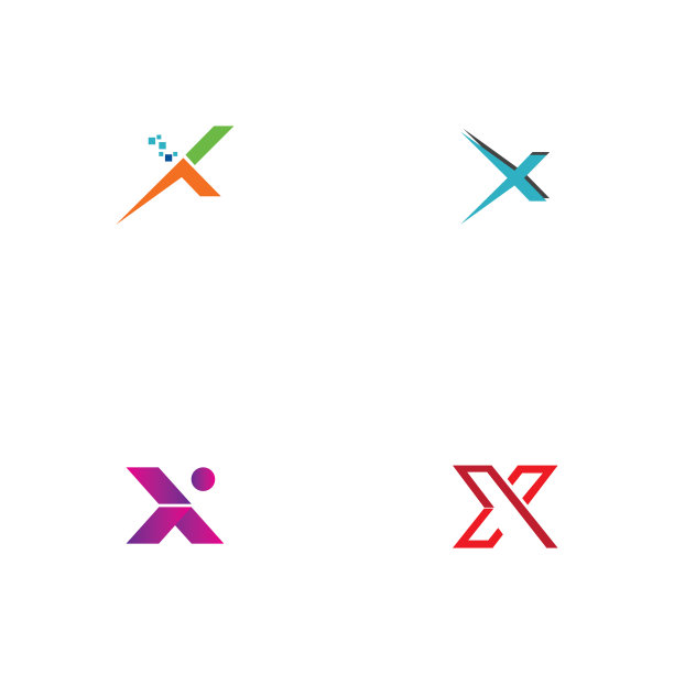 字母X Logo模板图标设计图片下载