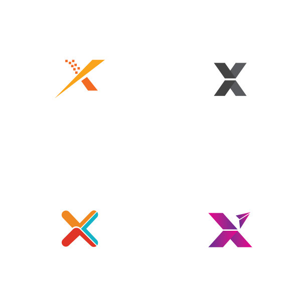 字母X Logo模板图标设计图片下载