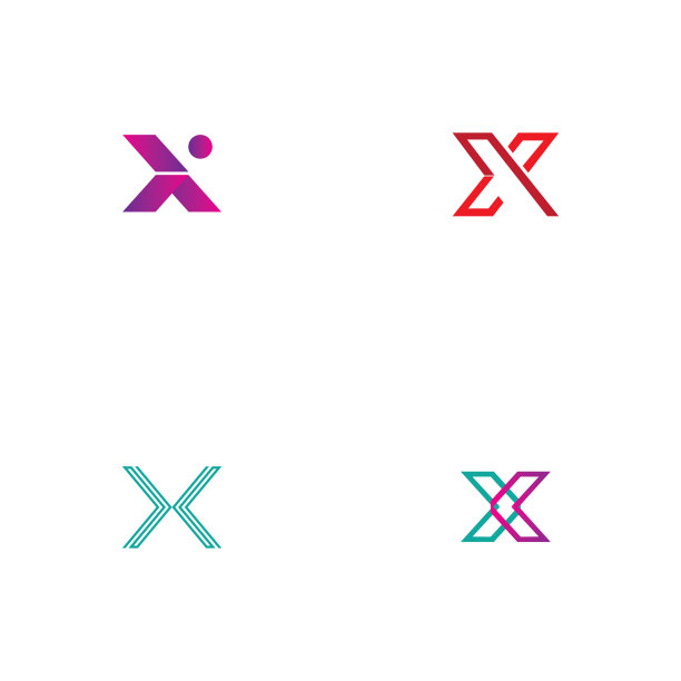 字母X Logo模板图标设计图片下载