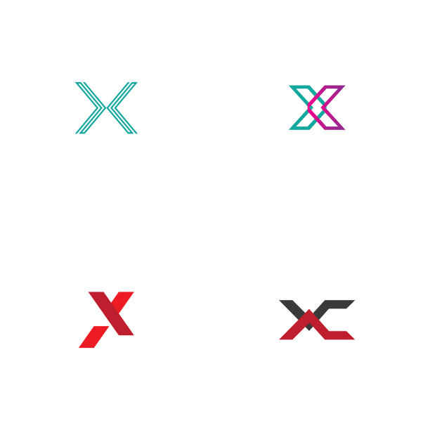 字母X Logo模板图标设计图片下载
