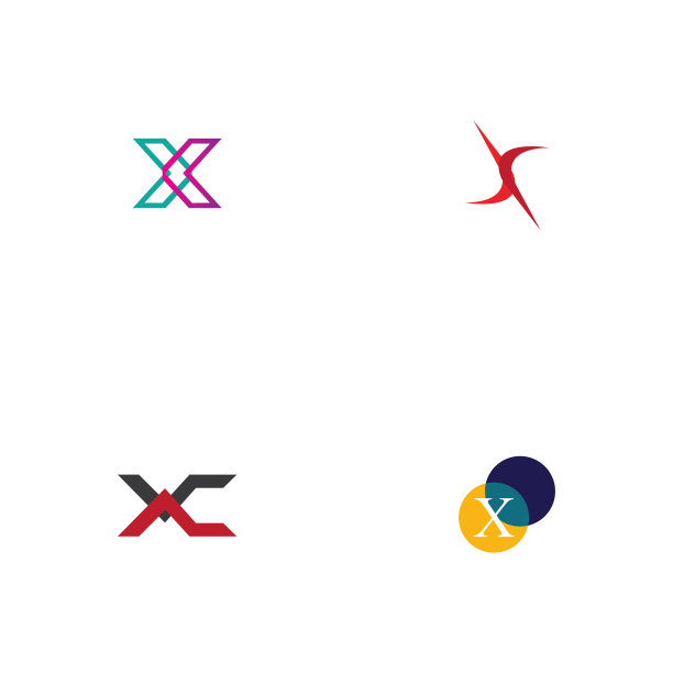 字母X Logo模板图标设计图片下载