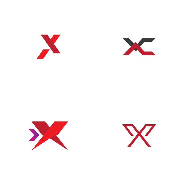 字母X Logo模板图标设计图片下载