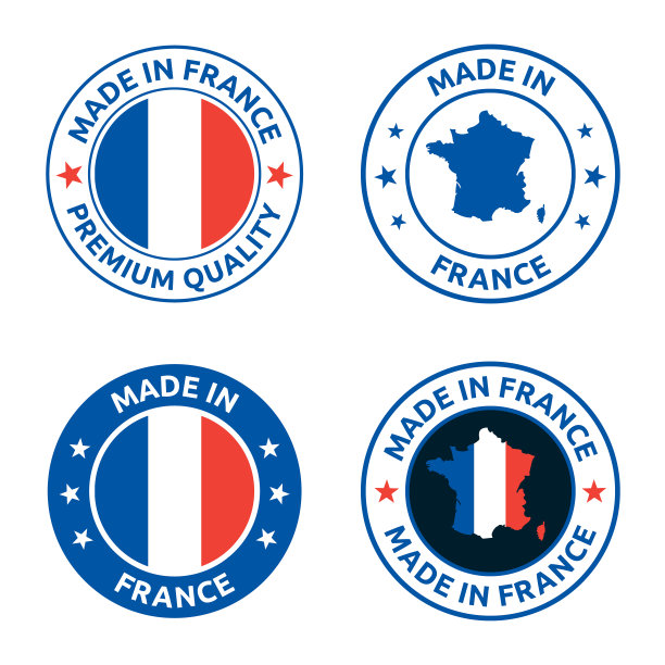 法国制造邮票套装，法国产品标签图片下载