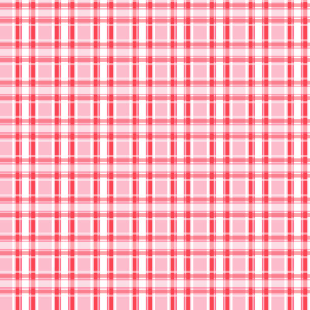 白色和红色格纹的衣服和桌布图片下载
