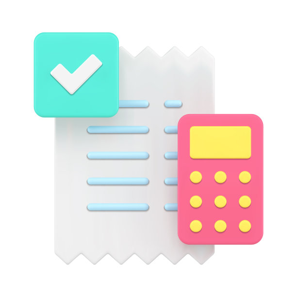 白色衣衫褴褛的支票业务合法形式税收计算前视图现实的3d图标矢量图片下载