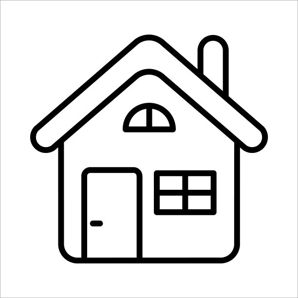 家，房子图标标志设计矢量模板插图标志和符号图片下载