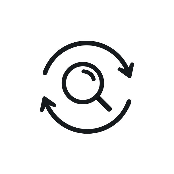 放大镜同步图标。图片下载