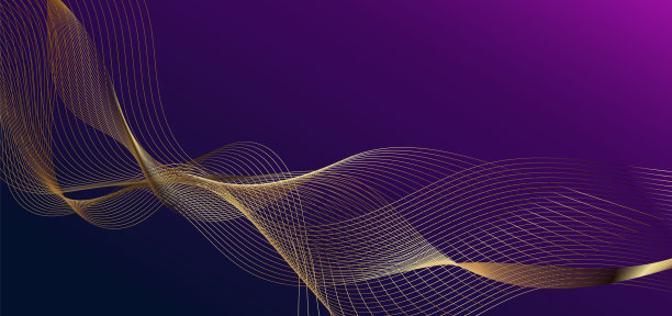 抽象优雅的蓝色豪华背景与金色线。现代未来主义背景。能否设计登陆页，书籍封面，小册子，传单，杂志，任何品牌，横幅，标题，演示文稿，和墙纸背景图片下载