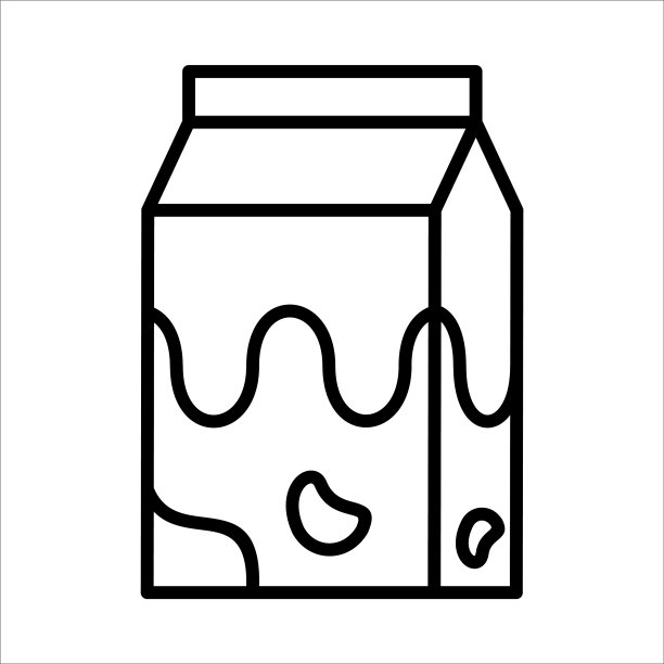 牛奶图标标志设计矢量模板插图标志和符号图片下载