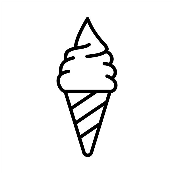 冰淇淋图标标志设计矢量模板插图标志和符号图片下载