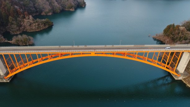 湖上的金属桥图片下载