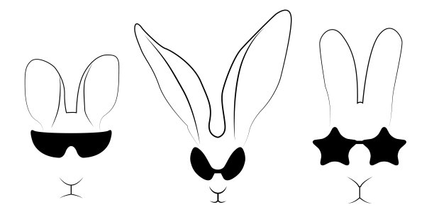 戴眼镜的兔子图片下载