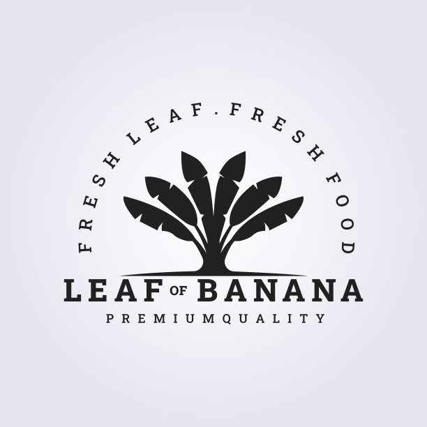 蕉叶树符号矢量插画设计图片下载